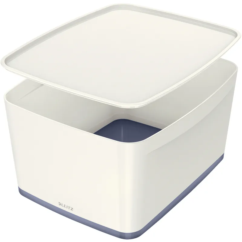 Leitz boîte de rangement MyBox WOW Grand, 18 l, blanc/gris